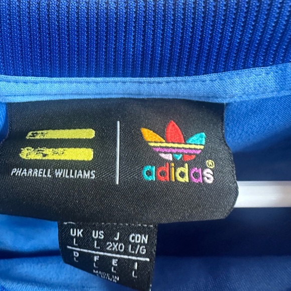 Adidas X Pharrell Williams “Hu Holi” Blue Tie Dye Shirt Large EUC! - Picture 9 of 9